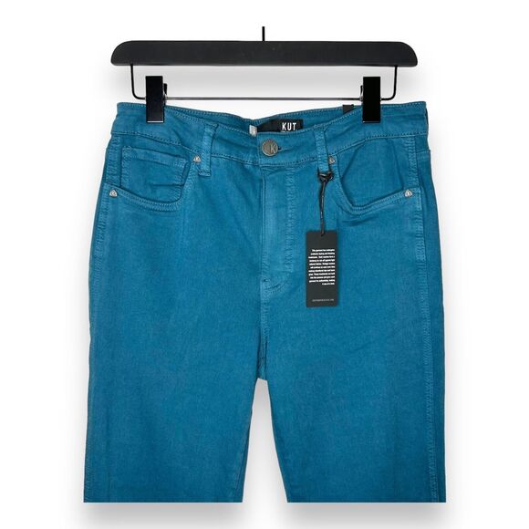 New KUT FROM THE KLOTH High Rise Mia Toothpick Skinny Jeans 8 Ocean Blue Jeans - Picture 4 of 16
